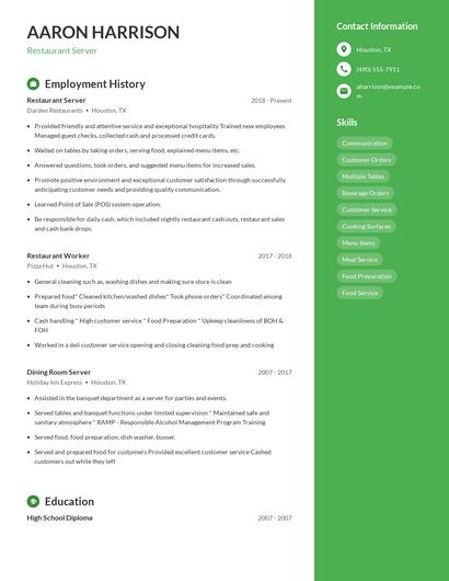 Resume example 4