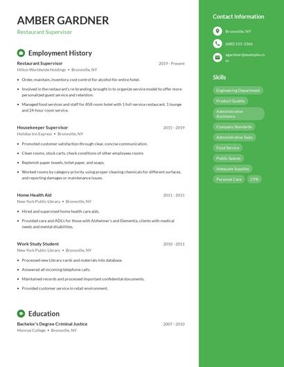 Resume example 4
