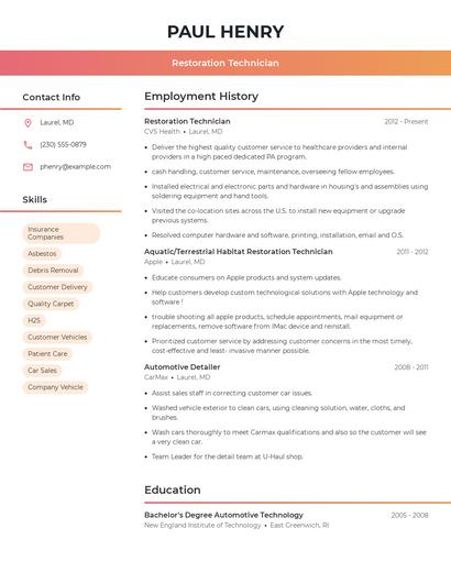 Resume example 3