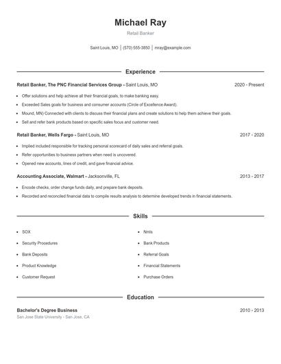 Resume example 1