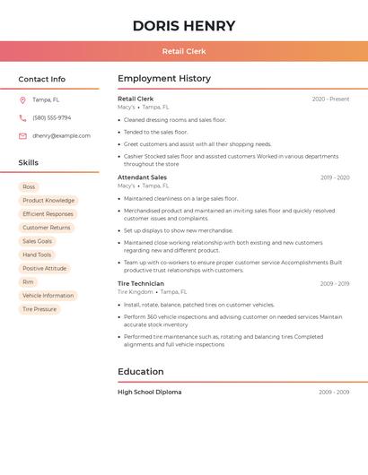 Resume example 3