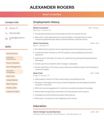Resume example 3