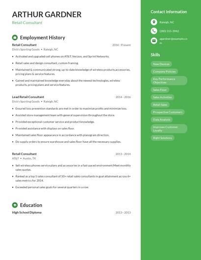 Resume example 4