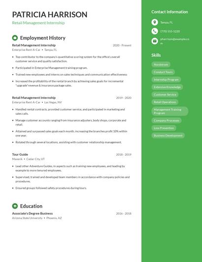Resume example 5