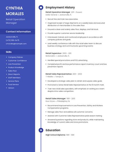 Resume example 5