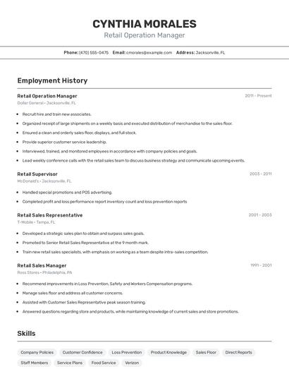 Resume example 2