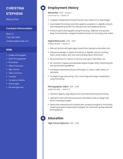 Retoucher Resume