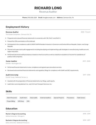 Resume example 2