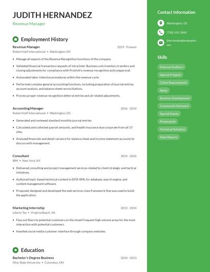 Resume example 4