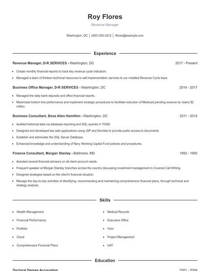 Resume example 1