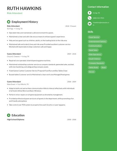 Resume example 4