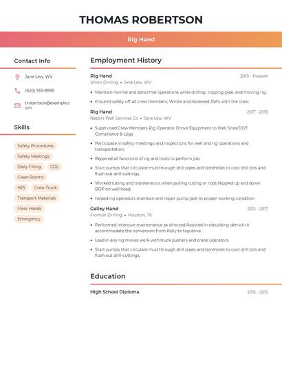 Resume example 3