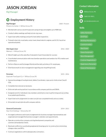 Resume example 4