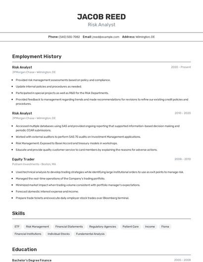 Resume example 2