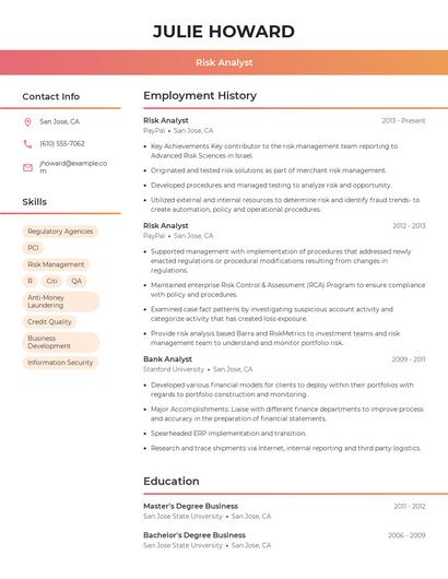Resume example 3