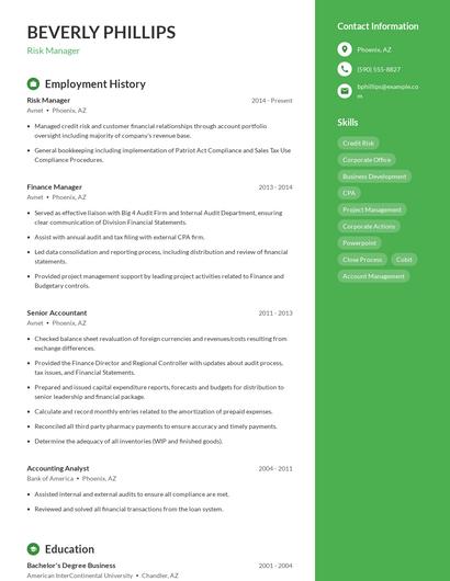Resume example 4