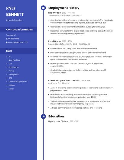 Road Grader Resume