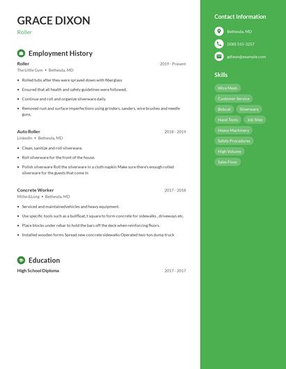 Resume example 5