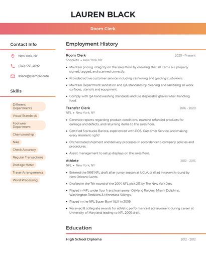 Resume example 3