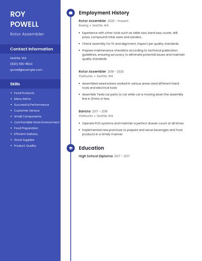 Rotor Assembler Resume