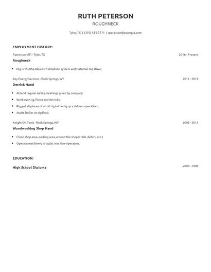 Roughneck Resume