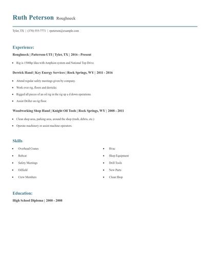 Roughneck Resume