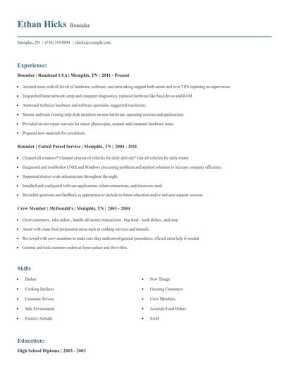 Rounder Resume
