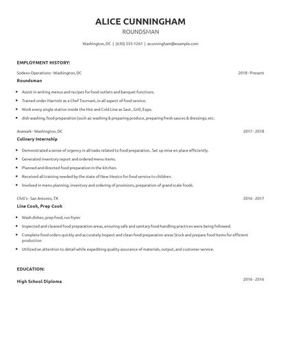 Roundsman Resume