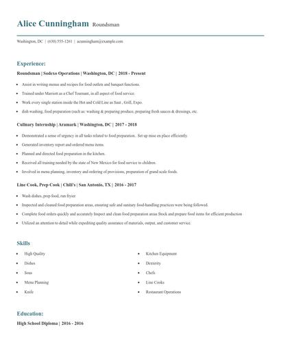 Roundsman Resume