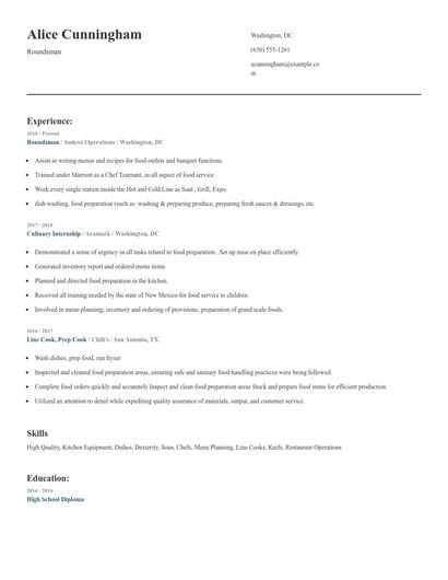 Roundsman Resume