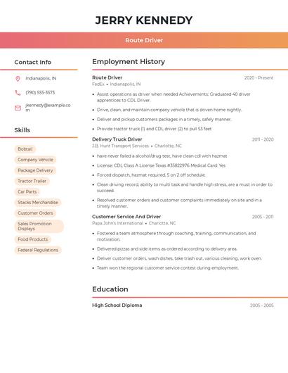 Resume example 3
