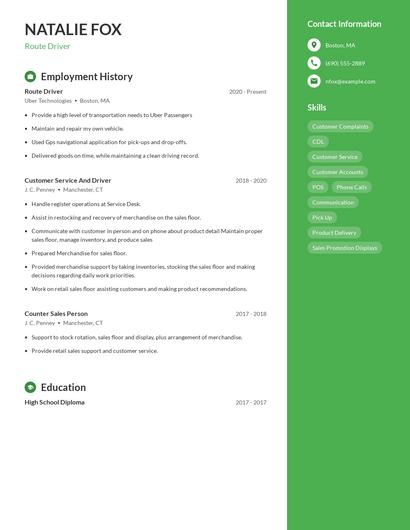 Resume example 5