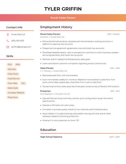 Resume example 3