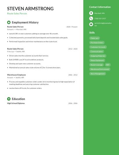 Resume example 5