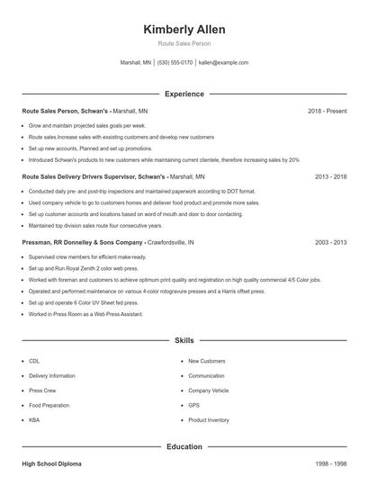 Resume example 1