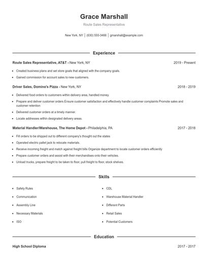 Resume example 1
