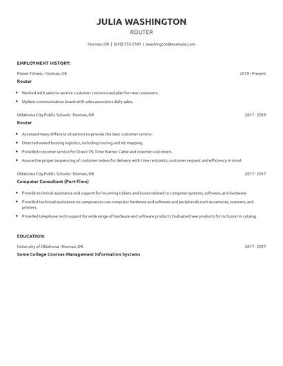Router Resume