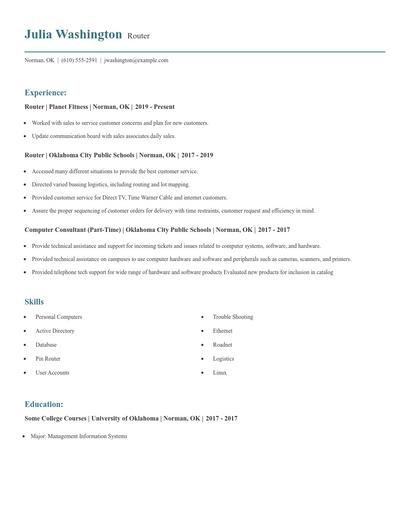 Router Resume
