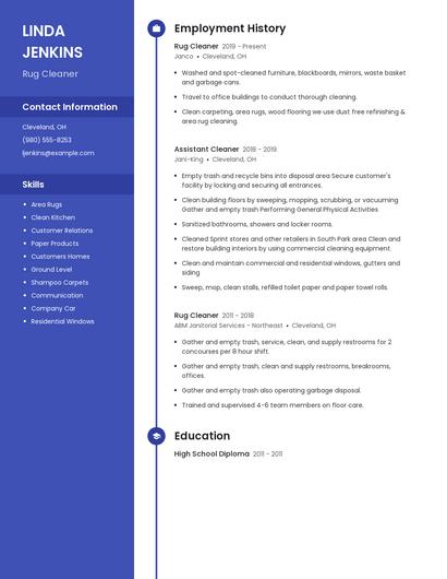 Rug Cleaner Resume