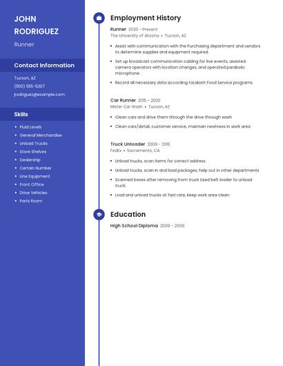 Runner Resume