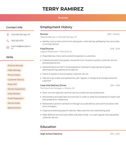 Runner Resume
