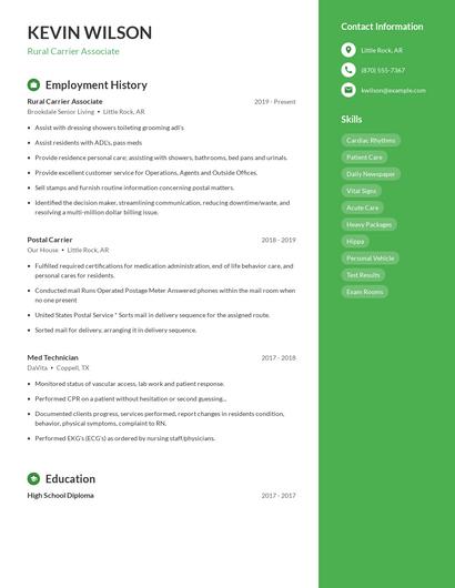 Resume example 5