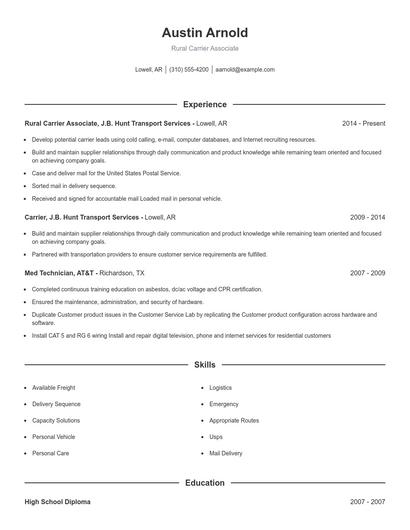 Resume example 1
