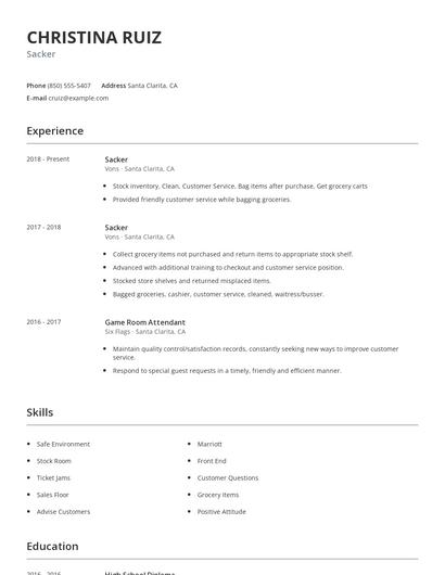 Sacker Resume