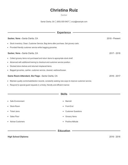 Sacker Resume
