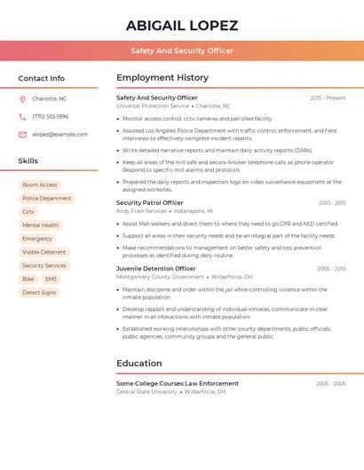 Resume example 3