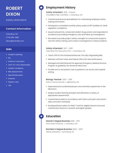 Resume example 5
