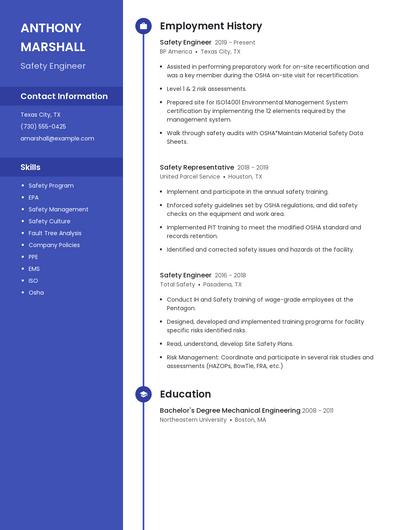 Resume example 5
