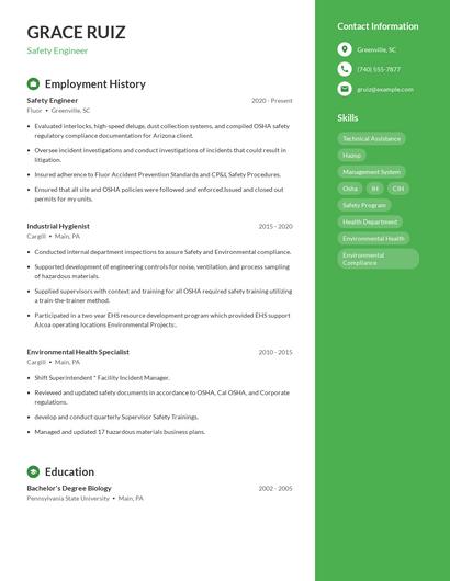 Resume example 4