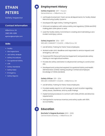 Resume example 5